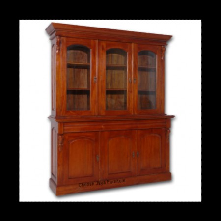 Code: BO 303-M Name: Book Case Victorian 2 Door Size: W=176 x D=48 x H=212 cm Wood: Solid Mahogany wood.﻿